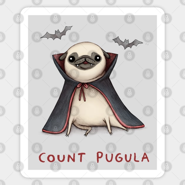 Count Pugula Sticker by Sophie Corrigan